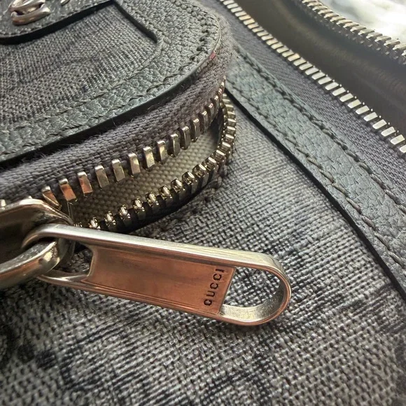 Gucci Black GG Logo Monogram Shoulder Bag
